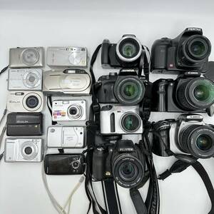 1円 ジャンク コンパクトデジタルカメラ デジタルカメラ 17台まとめて 部品取り 動作未確認 Canon / CASIO / OLYMPUS / FUJIFILM他 現状品