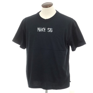 【中古】ナイキ NIKE コットン クルーネック 半袖Ｔシャツ ブラック【サイズXXL】