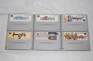 SFCソフト まとめ6本セット Final Fantasy V VI Dragon Quest Romancing Saga 3 Populous