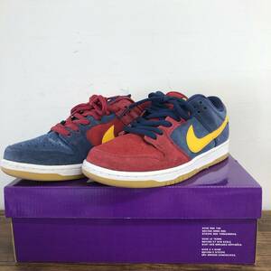 GQ069◇NIKE SB : DUNK LOW PRO PRM BARCELONA DJ0606-400 ◇26.5◇赤/ネイビー系 ナイキ ダンクロー バルセロナ