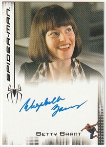 UPPER DECK MARVEL SPIDER-MAN エリザベス・バンクス 直筆サインカード『スパイダーマン/ベティ・ブラント』