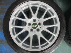 BBS RE-L RE5005 17x7.0J +48 PCD100 5H 215/45R17 プリウス カローラ インプレッサ シルバー 鍛造