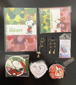 ★PEANUTS/SNOOPY★スヌーピー雑貨／メモ3種＆ピアス＆真鍮キーホルダー＆印鑑ケース＆マグネット＆がま口★スヌーピー★ピーナッツ★