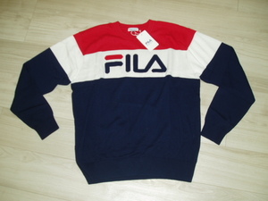 即決！新品★FILA [フィラ]コットンのニットセーターです。【men