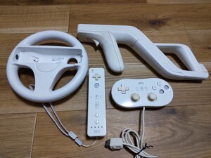 送料込み！ Wii リモコン ハンドル ザッパー クラシックコントローラー 4点セット