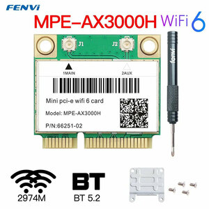 MPE-AX3000H WiFi 6 ワイヤレス デュアルバンド 802.11ax ハーフミニ PCI-E 無線LANカード PCI Express ネットワークアダプター BT5.2