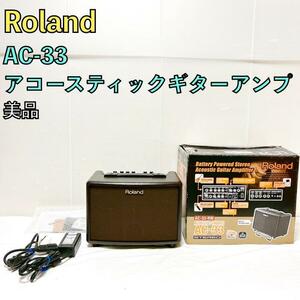 美品 Roland ローランド ギター アンプ ローズウッド AC-33 茶