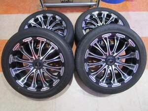 BADX 632 BATTLESHIP バトルシップ ハイエース 18インチ 7.5J +38 6H139.7 中古 18年製 BRIDGESTONE LUFT RV 225/50R18 中古 深リム