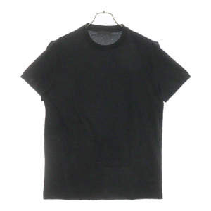 PRADA プラダ 22SS JERSEY TEE コットンジャージークルーネック半袖Tシャツ ブラック DNA829 S221 11CD