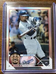 2023 Topps Chrome Mookie Betts REFRACTOR #150 - Los Angeles Dodgers -