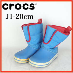 EB7216*Crocs*クロックス*ジュニアブーツ*J1-20cm*青