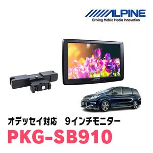 オデッセイ(RC系・H29/10～R4/9)用　アルパイン / PKG-SB910　9インチ・ヘッドレスト取付け型リアビジョンモニター