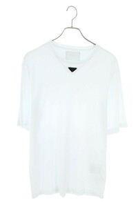 プラダ PRADA UJN861 サイズ:XS トライアングルプレートコットンTシャツ 中古 BS55