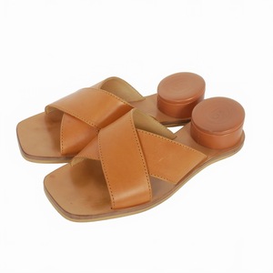 エムエムシックス メゾンマルジェラ MM6 Maison Margiela Exposed Heel Sandals エクスポーズ レザー ヒールサンダル 37 茶 ブラウン