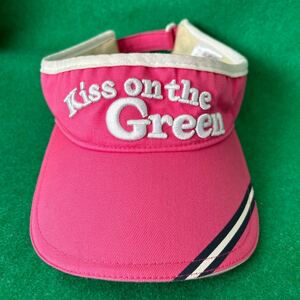 kiss on the green キスオンザグリーン ★サンバイザー GOLF ゴルフ ピンク