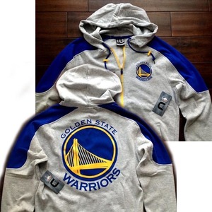 【既決USA】NBA★Golden State Warriors@完売胸元&背中ロゴ入フルジップJKT【NBA Men