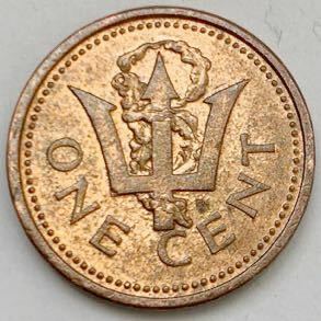 海外コイン　バルバドス 1セント　1998年