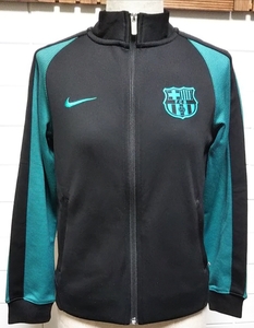 NIKE★ナイキ★FCバルセロナ★長袖★ジャージ★ジャンパー★サッカー★フットサル★140cm★M★グリーン★緑★ブラック★黒★定価8000円以上