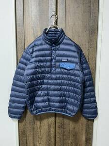 完売品 即決 美品 Patagonia M’s Down-SnapT Pullover パタゴニア スナップT プルオーバー ダウン 27246 ネイビー 紺色 XS アノラック