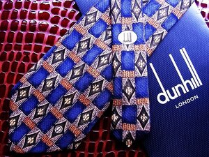 ♪今週の特売980円～♪0159♪状態並品【dunhill】ダンヒル【花 ロゴ入 柄】ネクタイ♪