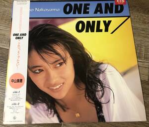 LP【和ブギー・シティポップ】中山美穂 / ONE AND ONLY【KING K28A-810・希少国内87年Promo盤・鷺巣詩郎・久保田利伸・船山基紀・佐藤健】