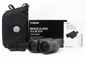 元箱 ケース 説明書付 Canon キヤノン BINOCULARS 12x36 IS III 双眼鏡 (4319)