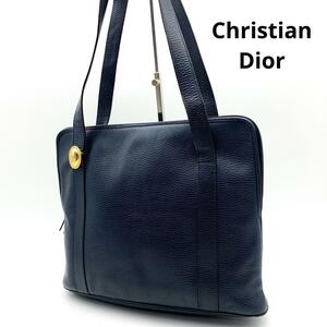 良品 Christian Dior オーバル金具 トートバッグ　ショルダーバッグ