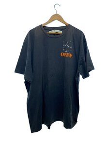 OFF-WHITE◆Tシャツ/L/コットン/BLK/プリント/OMAA038F19185014/コード付/ボックスシルエット