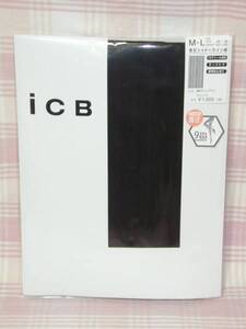 iCB*ストッキング/着圧シャドーライン柄/ピストルブラウン/M-L/送込