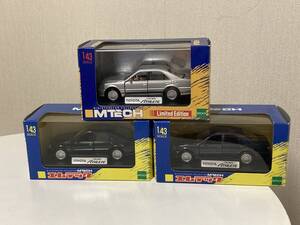 送料無料　1/43 ミニカー　MTECH エムテック　エポック社　TOYOTA CROWN ATHLETE トヨタクラウンアスリート　170系　3色セット　ミニカー