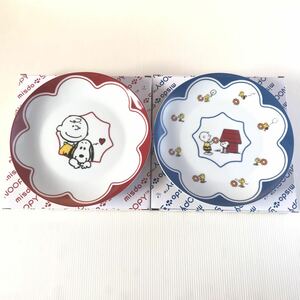 【未使用】 希少 可愛い mister donut SNOOPY コラボ プレート セット ミスタードーナツ 限定 ミスド 食器 PEANUTS スヌーピー 皿 箱梱包