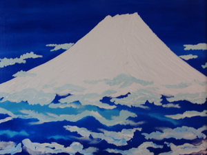 ≪国美協≫TOMOYUKI・友之、『碧雲の富士山』、油彩画、F20号：72,7×60,6cm、油絵一点物、新品高級油彩額付、直筆サイン・真作保証付