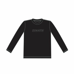 送料無料 新品 ZEMAITIS Long Sleeve Logo T-Shirt, Large ゼマイティス 長袖 Tシャツ メンズ Lサイズ 黒 ブラック black コットン100%