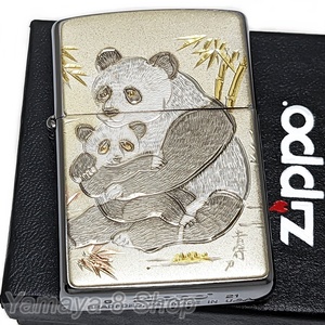 新品 ZIPPO 電鋳版 パンダ シルバー ジッポー ライター