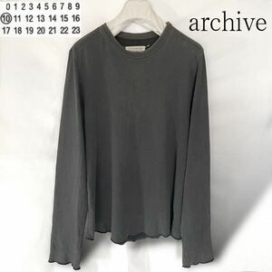 02〜04AW/Maison Martin Margiela10/サーマル/クルーネックカットソー/グレー/プルオーバー/Ｍ相当/初期/本人期/ここのえ/アーティザナル 