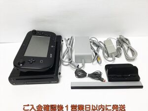 【1円】任天堂 WiiU 本体 セット 32GB ブラック ニンテンドーWii U 初期化/動作確認済 若干画面ヤケ H07-555sy/G4