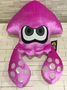 未使用タグ付　スプラトゥーン3 任天堂　ぬいぐるみ　ダイカットクッション　イカ　パープル