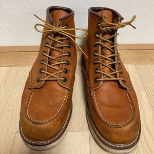 【希少】90s RED WING レッドウイング 875 縦羽タグ アイリッシュセッター モックトゥブーツ サイズUS8.5D 26.5cm ヴィンテージ 廃盤