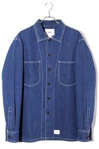 WTAPS ダブルタップス SIZE:3 MINE LS / SHIRT . COTTON . DENIM 長袖 デニムシャツ INDIGO インディゴ 201BRDT-SHM03 /● メンズ