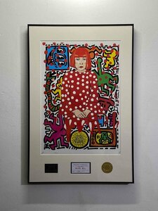 DEATH NYC 額付き 世界限定100枚 アートポスター 草間彌生 キースベリング Keith Haring 正 現代アート