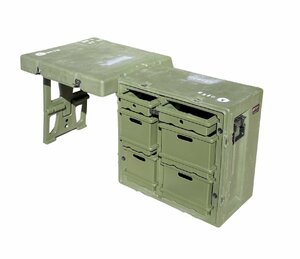 米軍 野戦デスク PELICAN/HARDIGG ミリタリー MOBILE_OFFICE フィールドデスク キャリアーBOX US ARMY陸軍