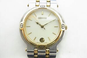 K559-Y20-3082◎ GUCCI グッチ 9000M メンズ クォーツ 腕時計 現状品① ◎