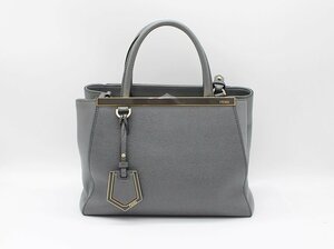 フェンディ プチトゥージュール 2Wayバッグ ショルダー ハンドバッグ レザー グレー系 FENDI z24-1437 中古品 z_b