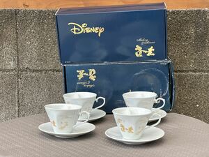 【ディズニー/Disney】有田焼 ミッキー&ミニー ハート型カップ&ソーサーセット まとめて 4組 グッズ/ディズニーランド/ディズニーシー YU