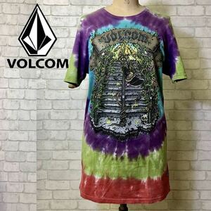 VOLCOM ボルコム タイダイ柄 Tシャツ スケーター ビッグプリント