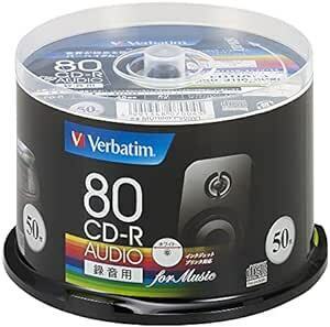 Verbatim バーベイタム 音楽用 CD-R 80分 50枚 ホワイトプリンタブル 48倍速 MUR80FP50SV1