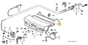 honda Genuine Parts 74865-S04-003 WEATHERSTRIP, TRUNK LID ホンダ純正 新品 EJ7/EJ8/EM1 トランクウエザー EK3/EK4フェリオ シビック