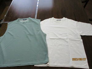 送料520円チャオパニックレイヤードTシャツプルオーバーベスト＆TシャツのセットサイズL
