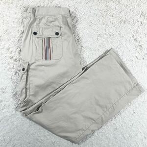 1円 〜 美品 希少XXL バーバリーブラックレーベル カーゴパンツ ストレッチ ストライプ ノバチェック 85 ボトムス BURBERRY BLACK LABEL