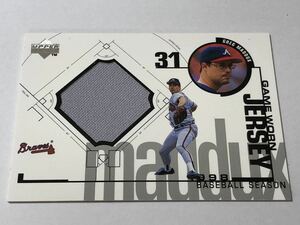 ＜90年代名作!!＞■激レア!! マダックス(MADDUX) 初めてのジャージカード■1999 UPPERDECK / GRIFFEY・BONDS・JETER・A-ROD・RYAN